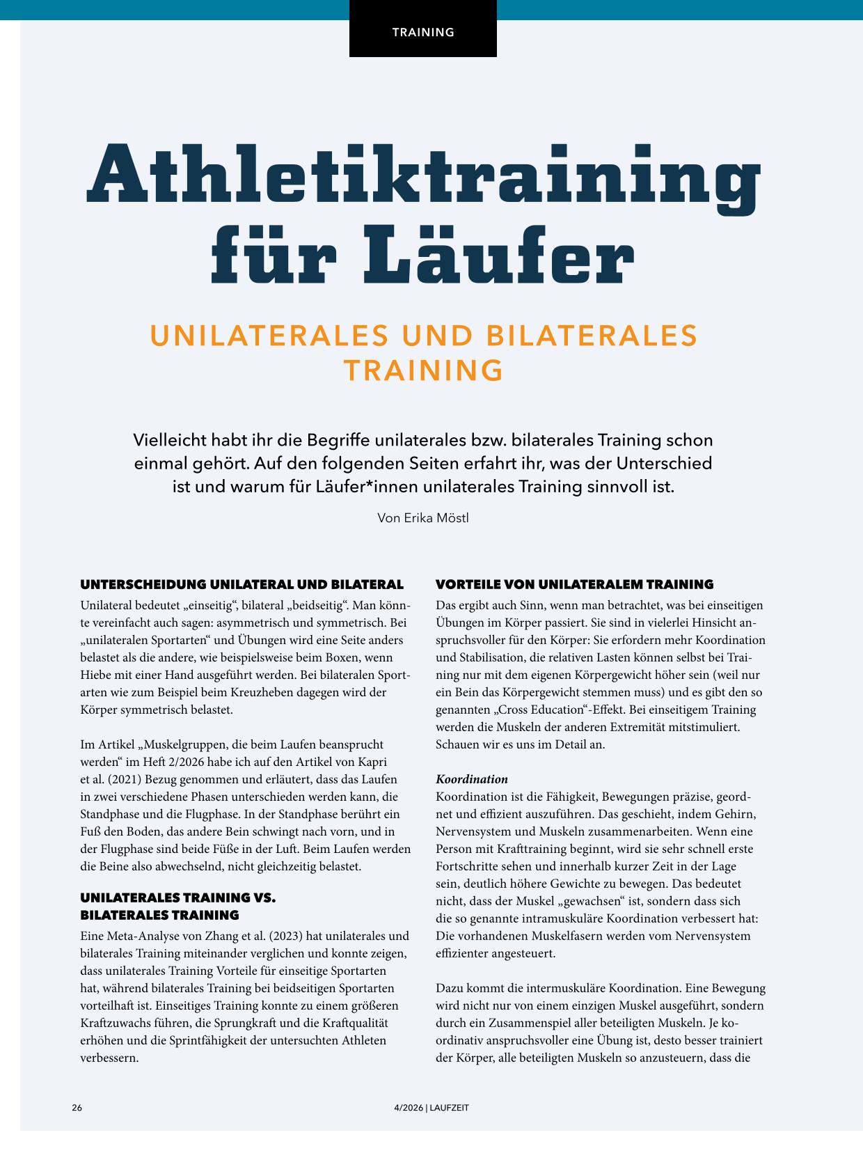 Artikel in LAUFZEIT Ausgabe 4/2026
